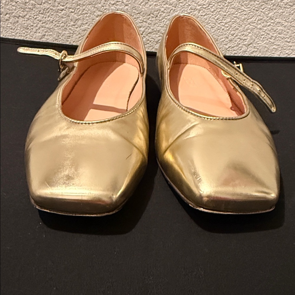J. Crew Women's Anya Mary Jane flats in metallic - Picture 11 of 14